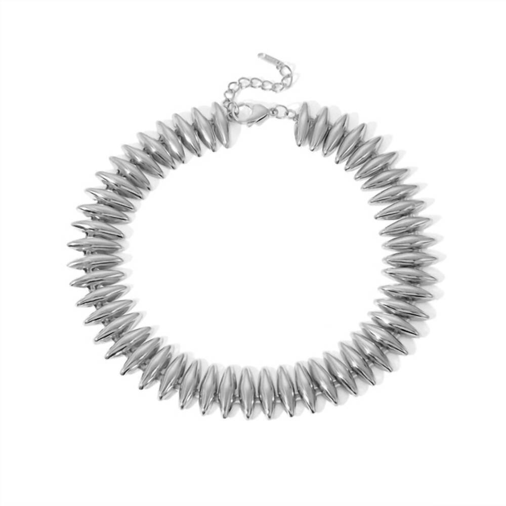 NEW SAHIRA JEWELRY DESIGN women's caroline statement necklace in silver